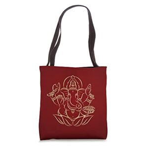 lord ganesh hindu god symbol tote bag