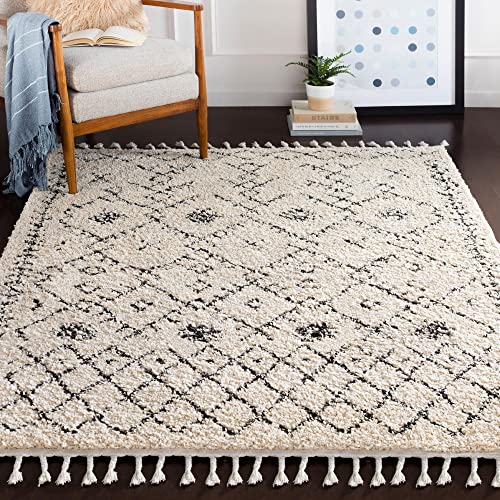 Mark&Day Area Rugs, 5x7 Macolm Bohemian/Global Charcoal Area Rug, Beige/Black/Cream Carpet for Living Room, Bedroom or Kitchen (5'3" x 7'3")