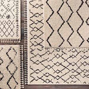 Mark&Day Area Rugs, 5x7 Macolm Bohemian/Global Charcoal Area Rug, Beige/Black/Cream Carpet for Living Room, Bedroom or Kitchen (5'3" x 7'3")