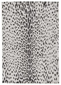 signature design by ashley samya 8 x 10 leopard print rug, black & white