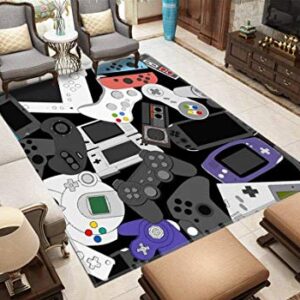 Gamer Controller Area Rugs Non-Slip Floor Mat Doormats Home Runner Rug Carpet for Bedroom Indoor Outdoor Kids Play Mat Nursery Throw Rugs Yoga Mat