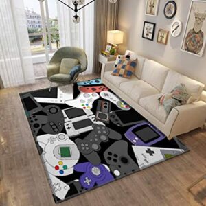 Gamer Controller Area Rugs Non-Slip Floor Mat Doormats Home Runner Rug Carpet for Bedroom Indoor Outdoor Kids Play Mat Nursery Throw Rugs Yoga Mat