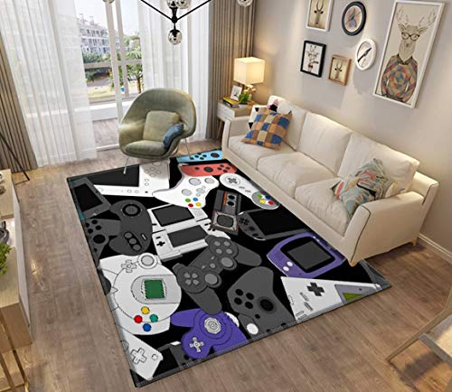 Gamer Controller Area Rugs Non-Slip Floor Mat Doormats Home Runner Rug Carpet for Bedroom Indoor Outdoor Kids Play Mat Nursery Throw Rugs Yoga Mat