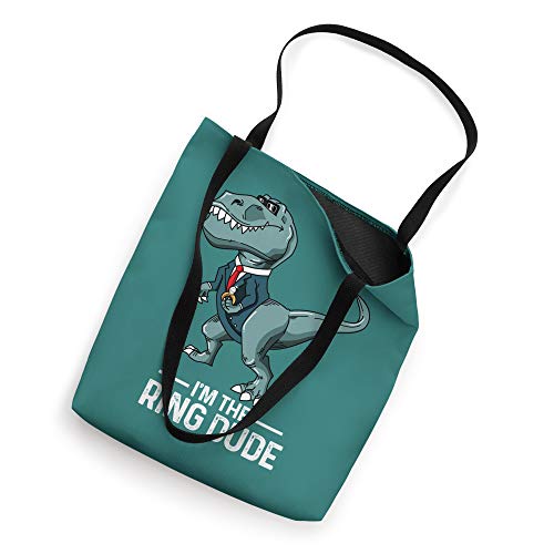 Boys Ring Bearer T-Rex Dinosaur Wedding Party Gift Outfit Tote Bag