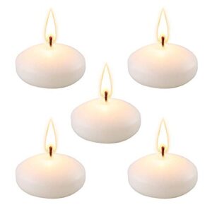 set of 48 unscented floating candles for centerpieces, 2 inch small floating candles for holiday, weddings, parties, special occasions and christmas home decorations