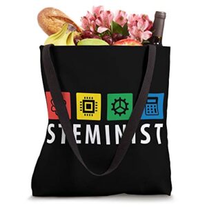 Steminist Gift Support STEM Programs Feminist Gifts Tote Bag