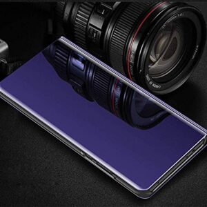 EMAXELER LG V60 Case Cover Stylish Mirror Plating Flip Full Body Protective Reflection Ultra Thin Hard Anti-Scratch Shockproof Frame for LG V60 Mirror:Purple