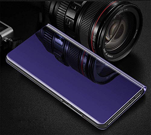 EMAXELER LG V60 Case Cover Stylish Mirror Plating Flip Full Body Protective Reflection Ultra Thin Hard Anti-Scratch Shockproof Frame for LG V60 Mirror:Purple