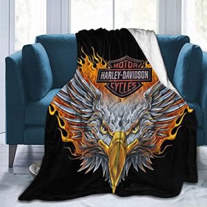 JJDOWN Motorcycle Blanket Super Soft and Comfortable Flannel Throws Blanket for Adults Or Kids, Used for Sofa Or Bed 60 inchx50 inch