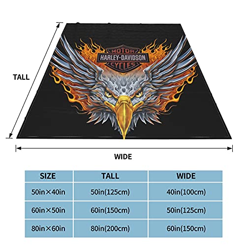 JJDOWN Motorcycle Blanket Super Soft and Comfortable Flannel Throws Blanket for Adults Or Kids, Used for Sofa Or Bed 60 inchx50 inch