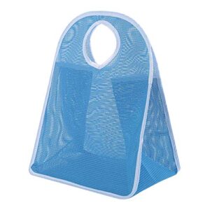 miniso multi-purpose storage bag with netting, canvas storage basket with stylish design (blue)