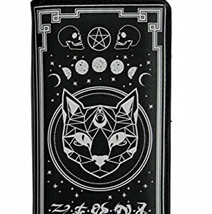 Lost Queen Spellbinder with Cat Pentagram and Occult Symbols Women's Witchy Wallet