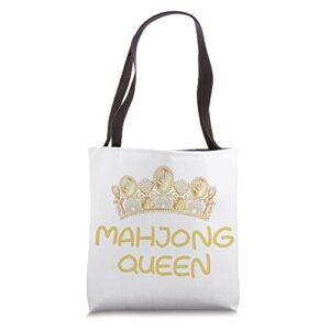 mahjong queen tote bag