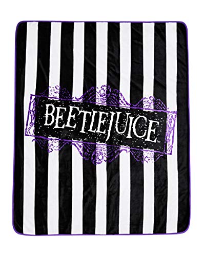 Spirit Halloween Reversible Beetlejuice Fleece Blanket