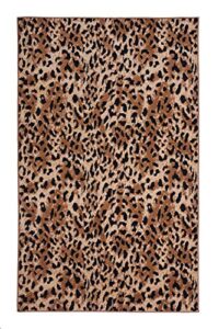 furnish my place leopard print area rug – 7 ft. 8 in. x 11 ft., beige, rectangular accent rug with contemporary design