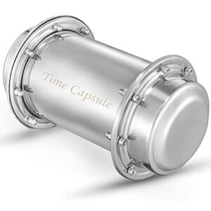 Jonoisax Time Capsule Box Bury Container - Anti-Corrosion Waterproof Stainless Steel Durable Lock Container for Future Graduation Gift,10.2Inch