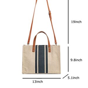 Woven Large Women Beach Canvas weekend Bag Handmade Purse Tote Shoulder Bag Handbag