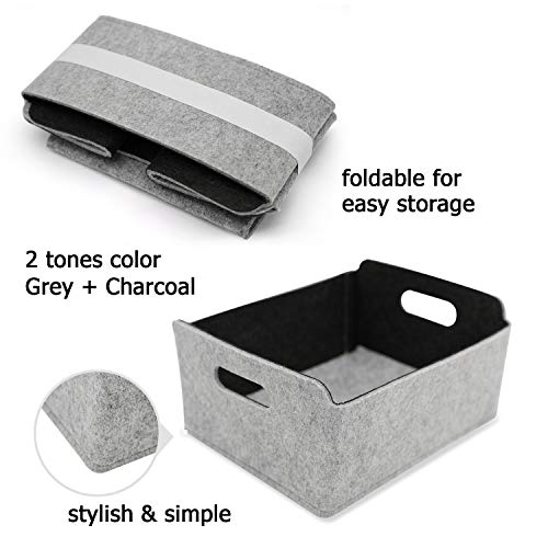 ENDLESS FUNCTIONS - Collapsible Storage Basket with Handles - Charcoal