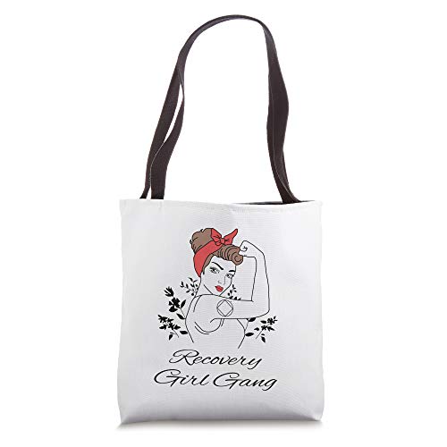 Recovery Girl Gang Narcotics Anonymous NA AA 12 Step Gifts Tote Bag