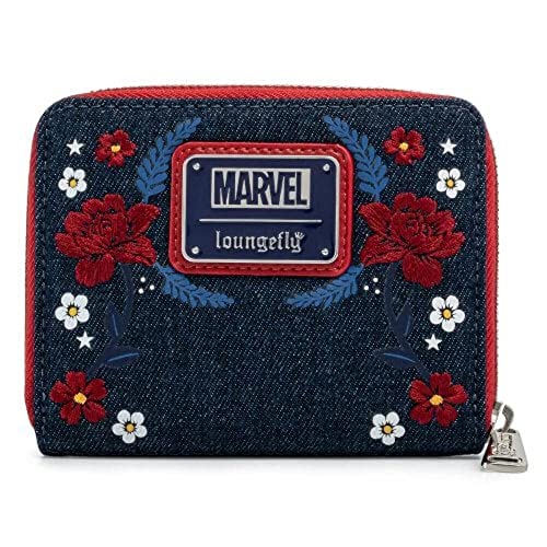 Loungefly x Marvel Captain America 80th Anniversary Floral Shield Zip-Around Wallet