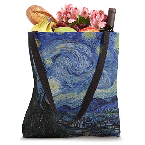 Starry Night by Vincent van Gogh | Famous Painting Tote Bag