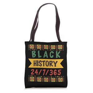 black history month 24/7/365 gifts african tribes theme tote bag