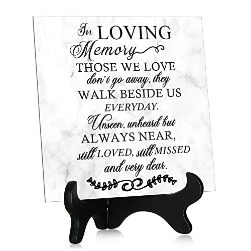 Sympathy Gifts for Loss of Loved One Funeral Plaques in Loving Remembrance Plaques with Plastic Stand Wooden Funeral Sympathy Present Memorial Sorry for Your Loss Plaque Sign in Memory of Loved One