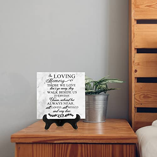 Sympathy Gifts for Loss of Loved One Funeral Plaques in Loving Remembrance Plaques with Plastic Stand Wooden Funeral Sympathy Present Memorial Sorry for Your Loss Plaque Sign in Memory of Loved One