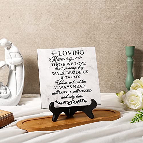 Sympathy Gifts for Loss of Loved One Funeral Plaques in Loving Remembrance Plaques with Plastic Stand Wooden Funeral Sympathy Present Memorial Sorry for Your Loss Plaque Sign in Memory of Loved One
