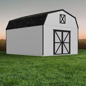 handy home products hudson 12×20 do-it-yourself wooden storage shed with floor