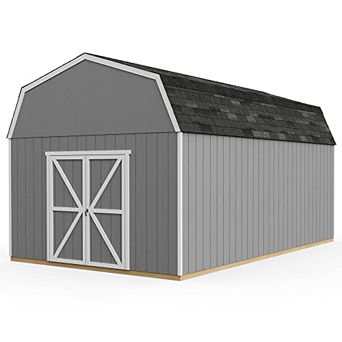 Handy Home Products Hudson 12x20 Do-it-Yourself Wooden Storage Shed with Floor