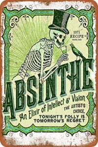 dafony absinthe wall metal poster retro plaque warning tin sign vintage iron painting decoration funny hanging crafts for bar garden bedroom restaurant