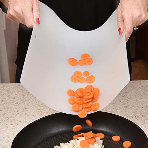 Kitchen Cutting Board | Flexible Chopping Mats | Food Safety | Hanging Hole for Easy Drying | Double Sided Non-Porous Antibacterial and Non-Slip Textured Sides | 12x15” Size | Set of 2