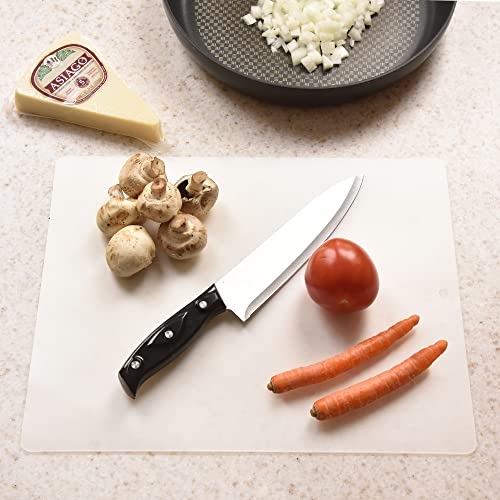 Kitchen Cutting Board | Flexible Chopping Mats | Food Safety | Hanging Hole for Easy Drying | Double Sided Non-Porous Antibacterial and Non-Slip Textured Sides | 12x15” Size | Set of 2