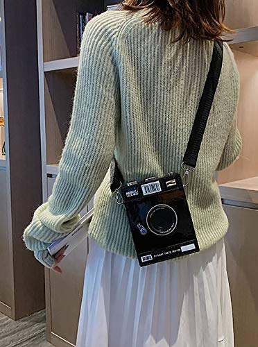 QZUnique Women's Retro PU Camera Shaped Snapshot Casual Cross body Shoulder Handbag Purse