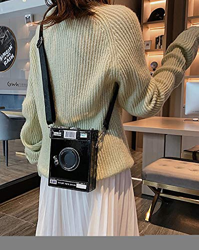 QZUnique Women's Retro PU Camera Shaped Snapshot Casual Cross body Shoulder Handbag Purse