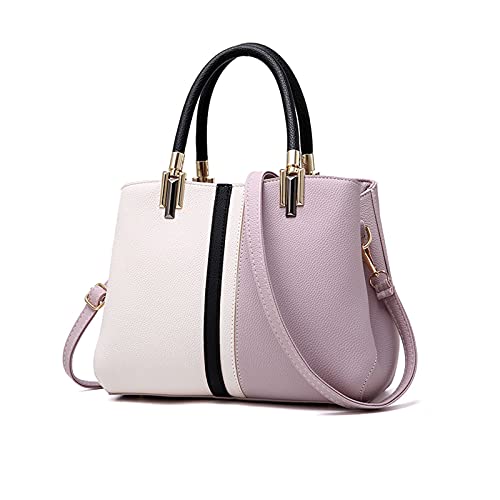 PORRASSO Women Handbag Fashion Top-Handle Bags Ladies Tote Shoulder Bag Female bag Leather Waterproof Crossbody Bag for Work Daily Use Purple