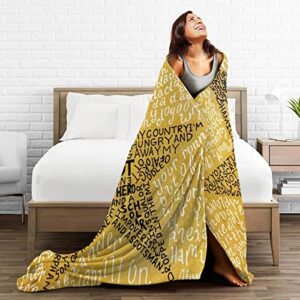 Ultra Soft Throw Blanket Flannel Fleece All Season Light Weight Living Room/Bedroom Warm Blanket