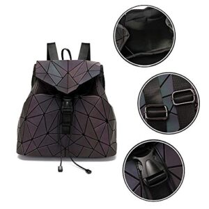 Geometric Backpack Luminous Big Women Tote Bag Handbags/Crossbody Bag Holographic Reflective Bag Purse Fashion Backpacks