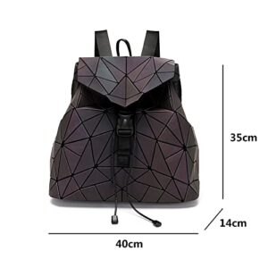 Geometric Backpack Luminous Big Women Tote Bag Handbags/Crossbody Bag Holographic Reflective Bag Purse Fashion Backpacks