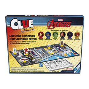 Hasbro Gaming Clue Junior: Marvel Avengers Edition Board Game for Kids Ages 5+, Loki's Big Trick, Classic Mystery Game for 2-6 Players (Amazon Exclusive)