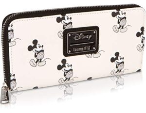 loungefly disney mickey mouse faux leather wallet – bi-fold & zip around