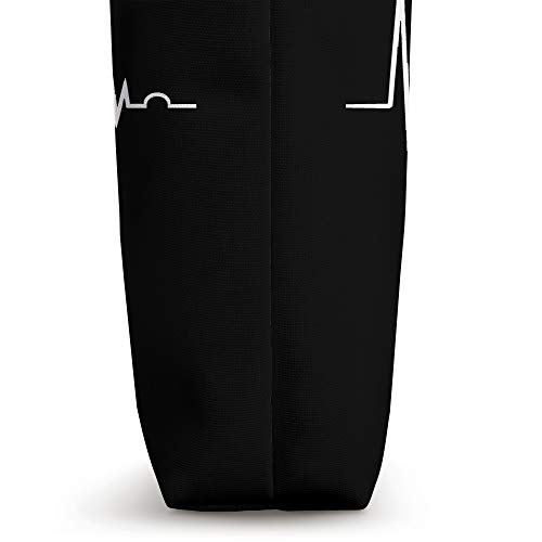 Sober Recover Sobriety Heartbeat EKG Pulse Abstinence Tote Bag