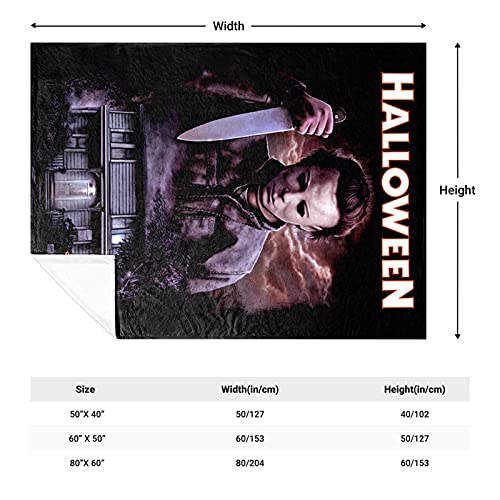 Fleece Throw Blanket for Couch Bed Lightweight Plush Fuzzy Cozy Soft Halloween Horror Movie Blankets and Throws (50"x40")