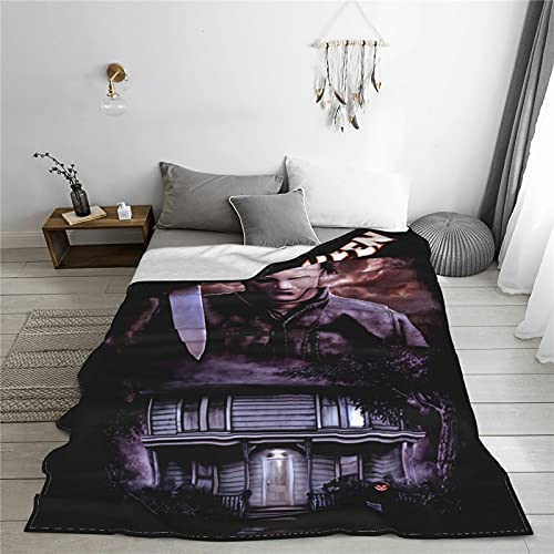 Fleece Throw Blanket for Couch Bed Lightweight Plush Fuzzy Cozy Soft Halloween Horror Movie Blankets and Throws (50"x40")