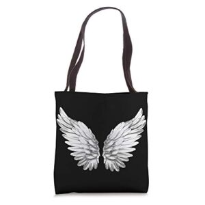 white wings freedom guardian for men & women angel tote bag