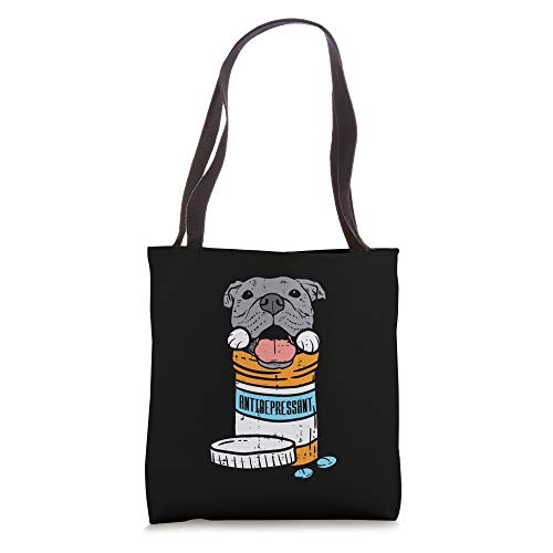 Antidepressant Pitbull Funny Pitties Dog Lover Owner Gift Tote Bag