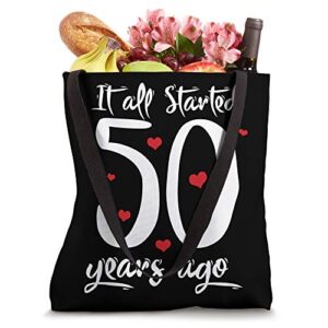 Wedding Anniversary 50 Years Together Golden Family Marriage Tote Bag