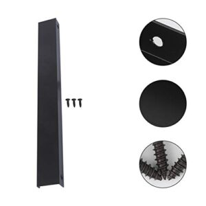 TOPBATHY Wall Mounted Floating Ledge Display Shelf Metal Floating Storage Entryway Holder for Cupboard Drawer Wardrobe(Black)