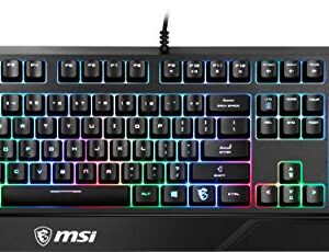 MSI Gaming Backlit RGB Dedicated Hotkeys Anti-Ghosting Water Resistant Gaming Keyboard (Vigor GK20 US)